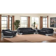 Charlie 214 In With Slope Arm Leather Tight Back Rectangle Sofa In Black