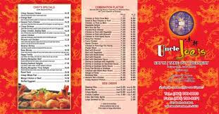 uncle joe s chinese restaurant menu in