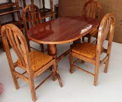 4 seater acacia wood dining table set
