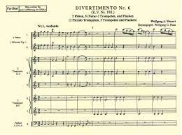Mozart,Wolfgang Amadeus 1756-1791 -Divertimento Nr. 6, KV188 - A music  publisher