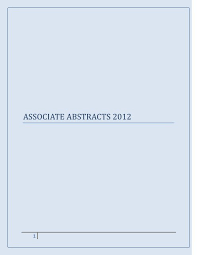 Associate Abstracts 2016 American