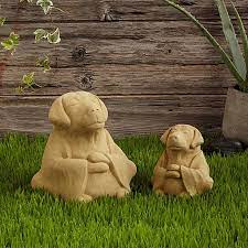Zen Dog Garden Sculpture Uncommon Goods