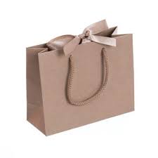 luxury kraft gift bag with ribbon eco