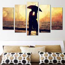 Wall Decoration Set Of 5 Pieces Couple
