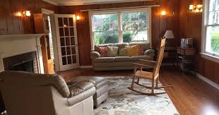 Living Room With Knotty Pine Walls