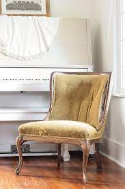 reupholstering an antique chair she