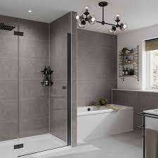 Grey Mineral Bathroom And Shower Tile Panel
