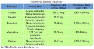 Electrolyte Chart Diagram Fluid Electrolytes Health