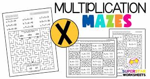 math mazes multiplication superstar