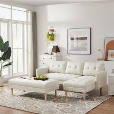 L Shaped Fabric Sectional Sofa
