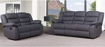 Roman Recliner Leather Sofa Set 3 2