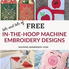 free in the hoop embroidery designs