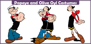 Primary costume items for a bluto popeye costume include an option for a base set, blue sailor hat, blue belt, fake muscle shirt, black polo, yellow pants and brown work boots. Popeye And Olive Oyl Costumes A Diy Guide Cosplay Savvy