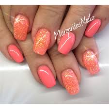 Get inspired and begin to create your next nail art. Orange Coral Summer Nails Margaritasnailz Coral Nails Glitter Bright Coral Nails Summer Nails Colors