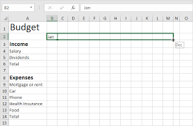create a budget in excel in easy steps