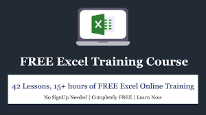 free excel course training 15 hours