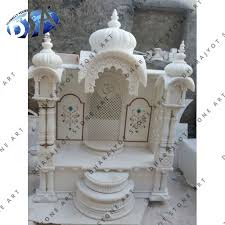 designer white marble temple for home