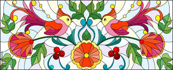 Abstract Birds Flowers And Patterns