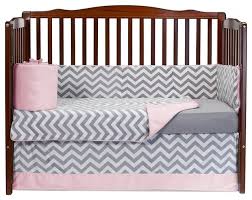 minky chevron crib bedding set