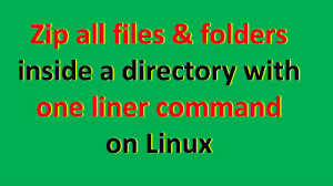 how to zip all directories inside a