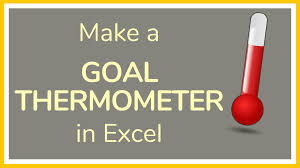 make a goal thermometer in excel