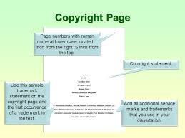 Dissertation Copyright Statement Copyright Permission
