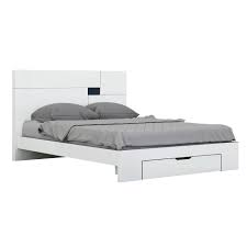 Shop wayfair for all the best king size white storage beds. Aria Contemporary White Wood Storage Platform Bed On Sale Overstock 19849047 California King