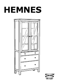 Hemnes Glass Door Cabinet With 3