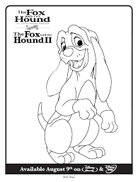Fox and the hound coloring pages. Fox And Hound Coloring Page Dog Printables For Kids Free Word Search Puzzles Coloring Pages And Other Activities