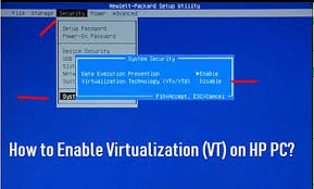 how to enable virtualization vt on hp pc
