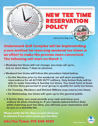 To receive these rates, tee times must be booked on our website. Underwood Golf Course