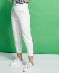 dunnes s white savida paperbag jeans