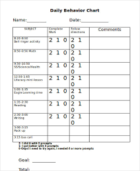 11 Behavior Chart Free Sample Example Format Download