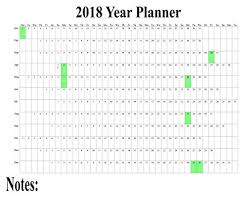 2018 Maxi Wall Calendar Poster Staff Holiday Chart Plan