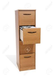 2 filing cabinets side pieces for each end can come off. A Tall Wooden File Cabinet With One Drawer Open Stock Photo Picture And Royalty Free Image Image 782395