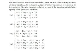 Gaussian Elimination Method To Solve