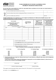 Texas department of insurance main. Form De 1964 Claim For Refund Of Excess California State Disability Insurance Deductions Printable Pdf Download