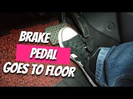 cartechhome brake pedal goes to floor