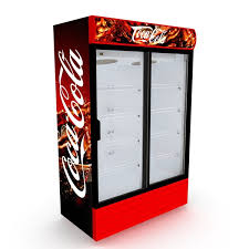 coca cola fridge sliding doors 3d