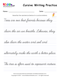 free printable cursive writing