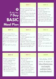 weight watchers 7 day meal plan basic