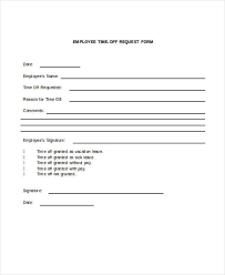15 Sample Time Off Request Forms
