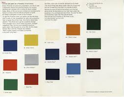 Porsche Color Chart 1970 Porsche Retro Color Shades Of Green