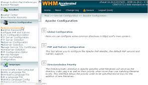 configure apache web server in whm