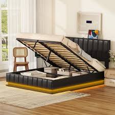 Pu Leather Upholstered Platform Bed