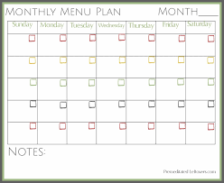 Month Of Meals A Menu Planner Magdalene Project Org