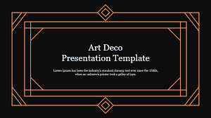 art deco ppt presentation template and