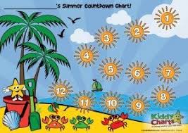 Countdown To Your Summer Holiday Kiddycharts Summer