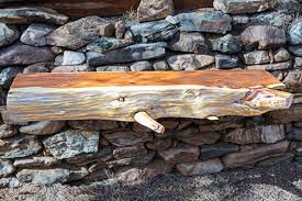 Rustic Mantel Fireplace Beam Shelf