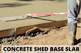 how to build a shed base concrete slab